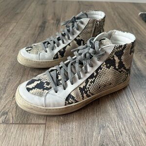 P448 Womens Hi Top Snakeskin Sneaker Size 40/ US 9.5-10